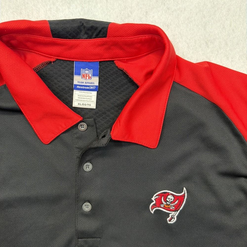 Tampa Bay Buccaneers NFL Team‎ Reebok  Polo Shirt Mens Extra Large Red EUC